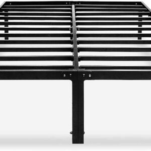 HAAGEEP Platform California King Bed Frame Cal Size Metal Bedframes with Storage No Box Spring Needed Heavy Duty 14 Inch